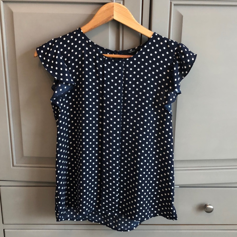 Forever 21 polka dot blouse